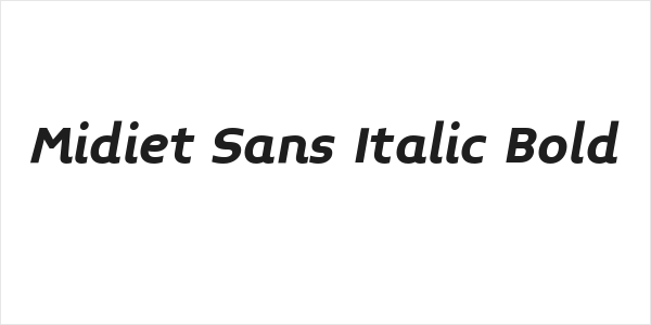 Midiet Sans Italic Bold Logo