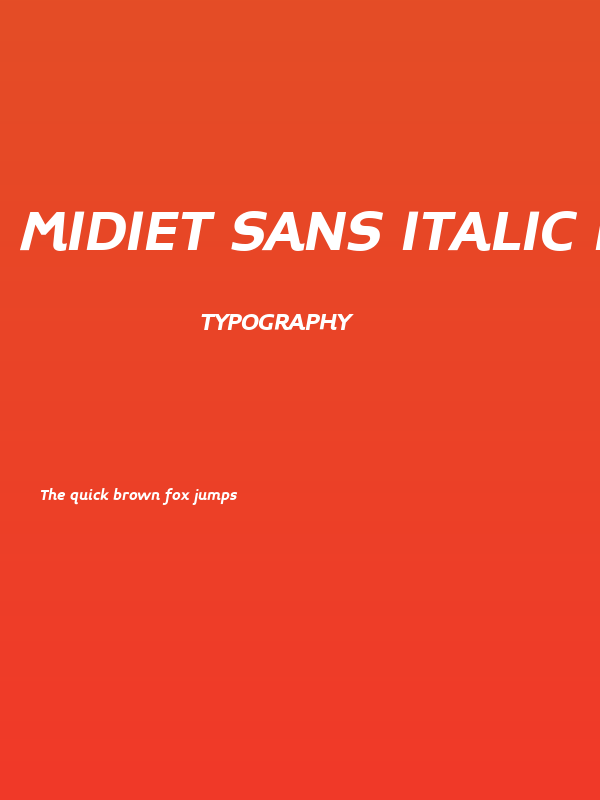 Midiet Sans Italic Bold Poster
