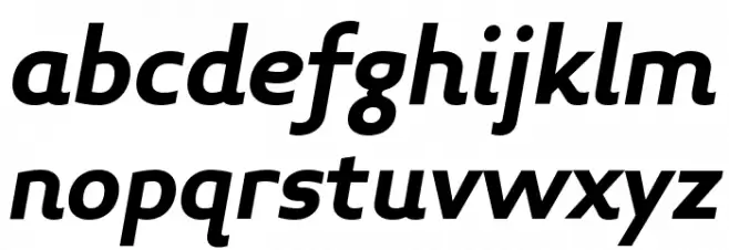 Midiet Sans Italic Bold 字体 小写