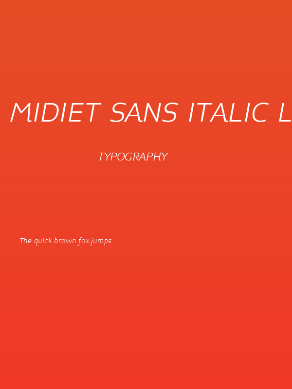 Midiet Sans Italic Light Poster