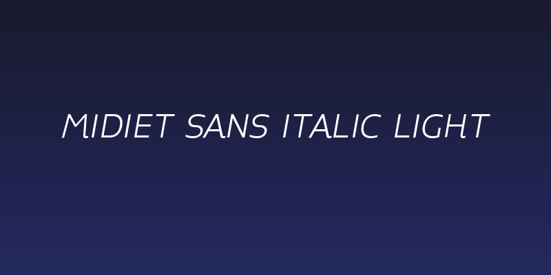 Midiet Sans Italic Light Social Header