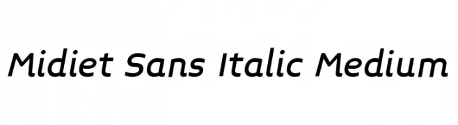 Midiet Sans Italic Medium  免费字体下载
