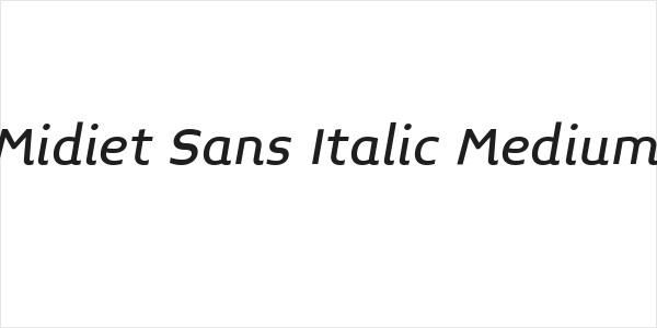 Midiet Sans Italic Medium Logo