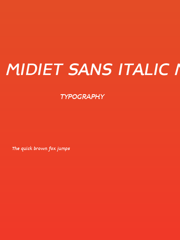 Midiet Sans Italic Medium Poster