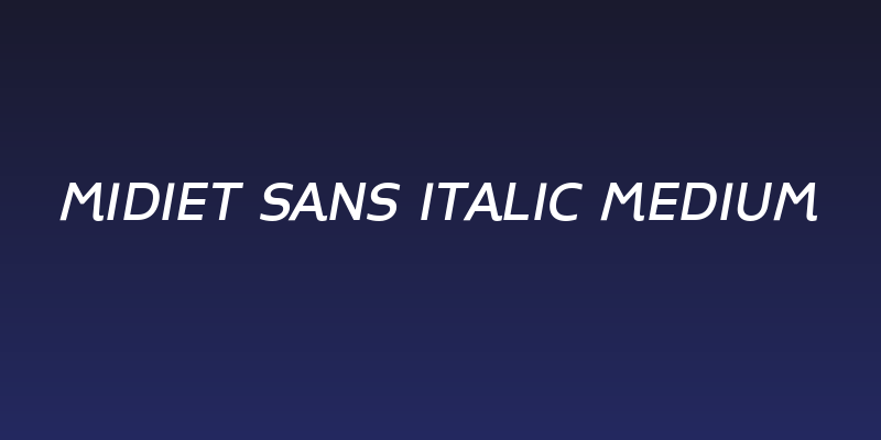 Midiet Sans Italic Medium Social Header