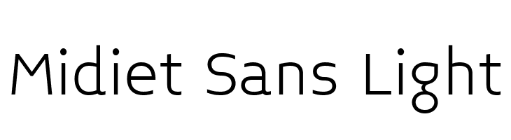 Midiet Sans Light  font caratteri gratis