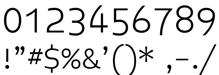 Midiet Sans Light Font OTHER CHARS