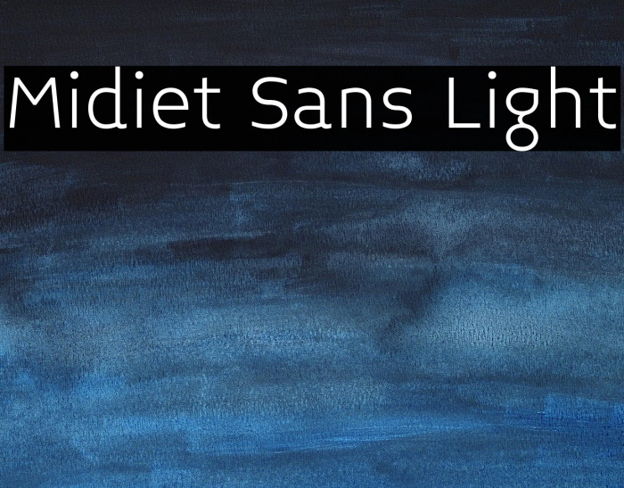 Midiet Sans Light Font examples