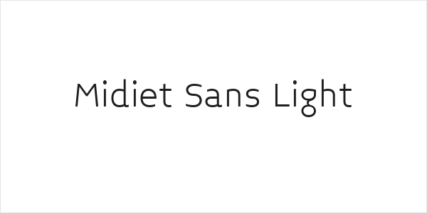 Midiet Sans Light Logo