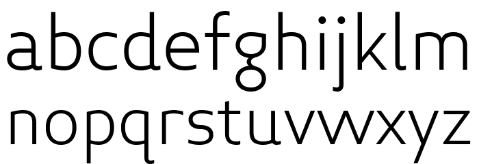 Midiet Sans Light Font LOWERCASE