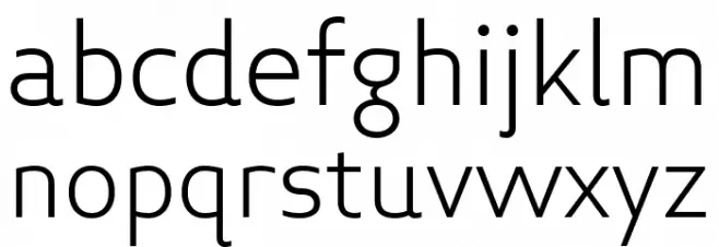 Midiet Sans Light フォント 小文字