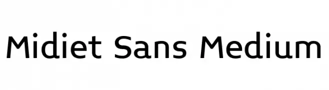 Midiet Sans Medium  नि: शुल्क फ़ॉन्ट्स डाउनलोड