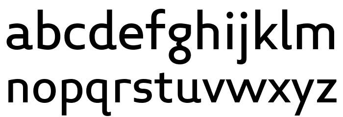 Midiet Sans Medium Font LOWERCASE
