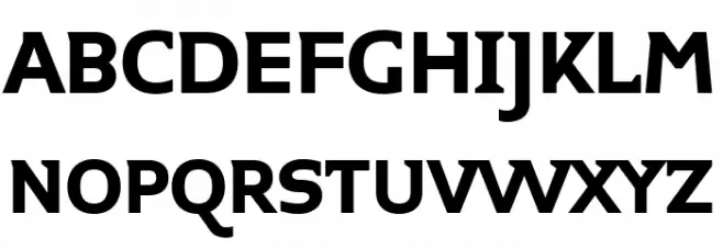 Midiet Serif Bold Schriftart Groß
