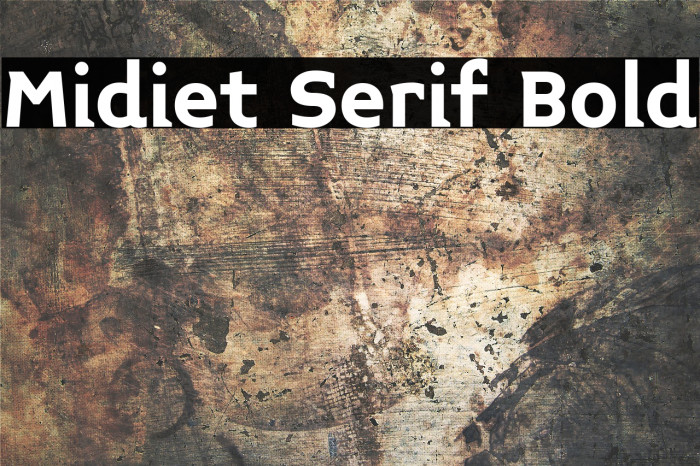 Midiet Serif Bold Font examples