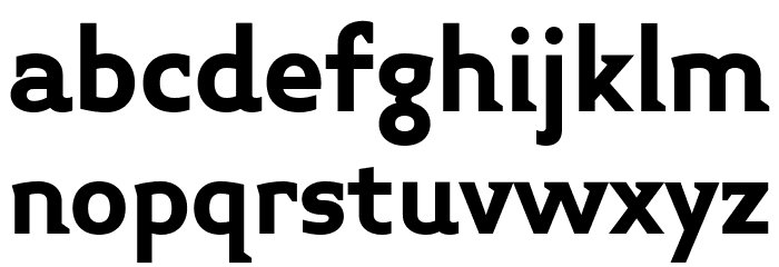 Midiet Serif Bold Font LOWERCASE