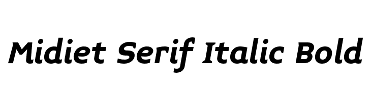 Midiet Serif Italic Bold  Frei Schriftart Herunterladen