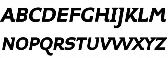 Midiet Serif Italic Bold Schriftart Groß