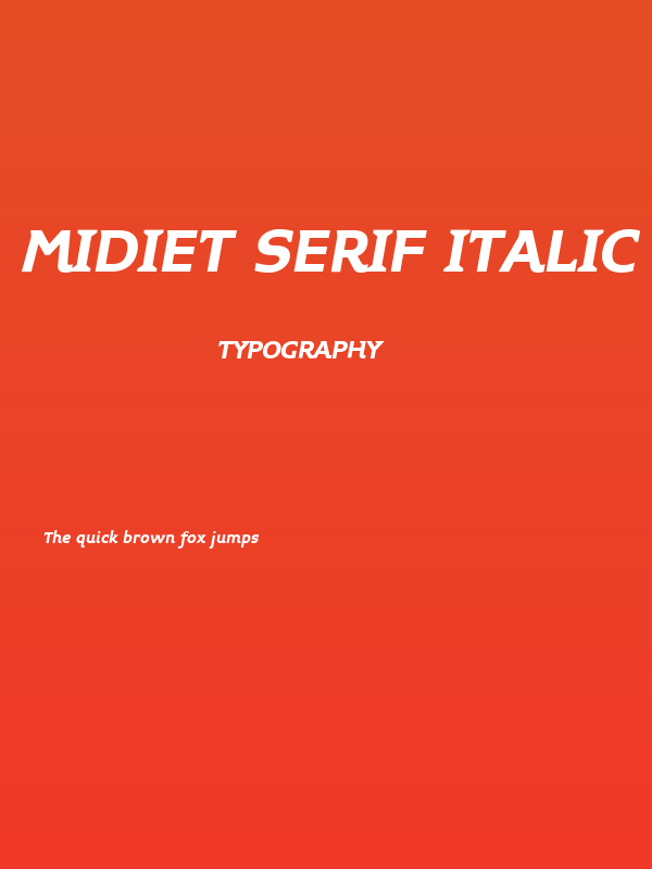 Midiet Serif Italic Bold Poster