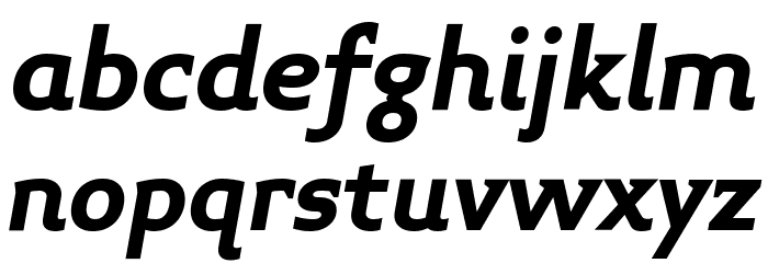 Midiet Serif Italic Bold Font LOWERCASE