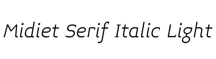 Midiet Serif Italic Light  les polices de caractères gratuit tlcharger