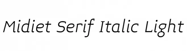 Midiet Serif Italic Light  नि: शुल्क फ़ॉन्ट्स डाउनलोड