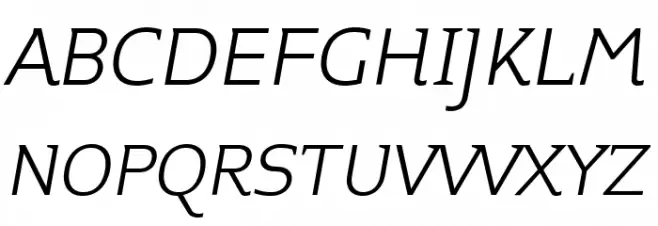 Midiet Serif Italic Light Polices MAJUSCULES