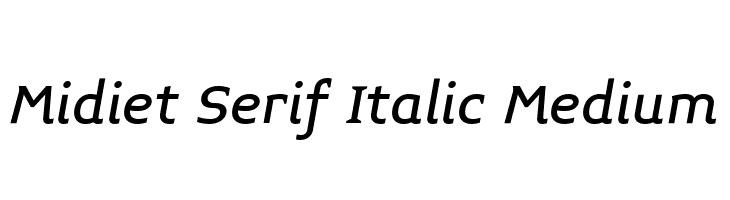 Midiet Serif Italic Medium Font