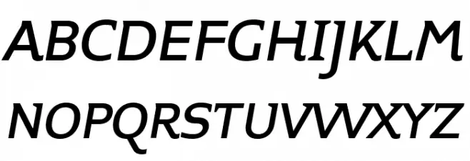 Midiet Serif Italic Medium خط أحرف كبيرة