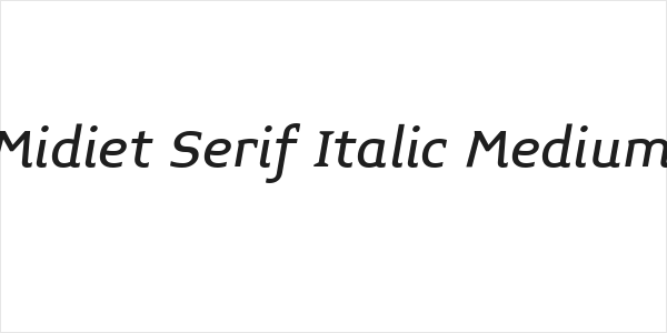Midiet Serif Italic Medium Logo