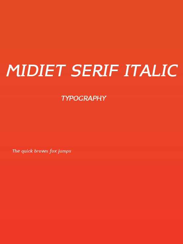 Midiet Serif Italic Medium Poster