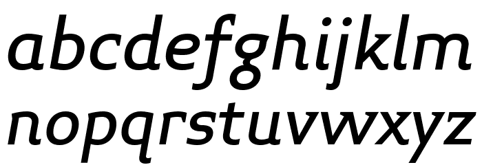 Midiet Serif Italic Medium Font LOWERCASE