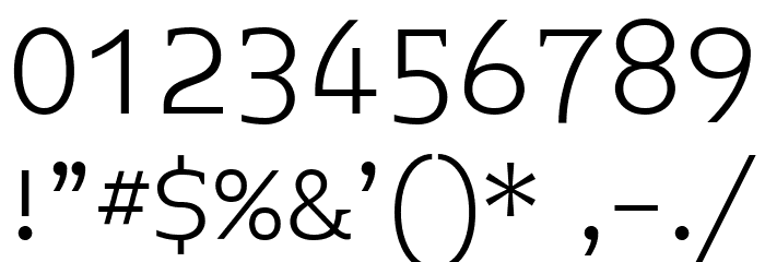 Midiet Serif Light Font OTHER CHARS