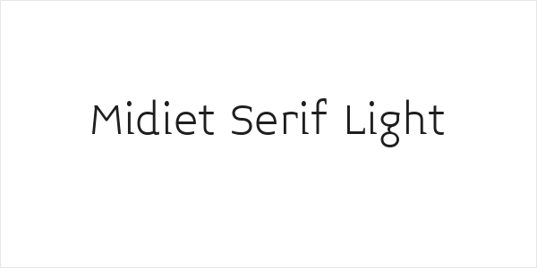 Midiet Serif Light Logo