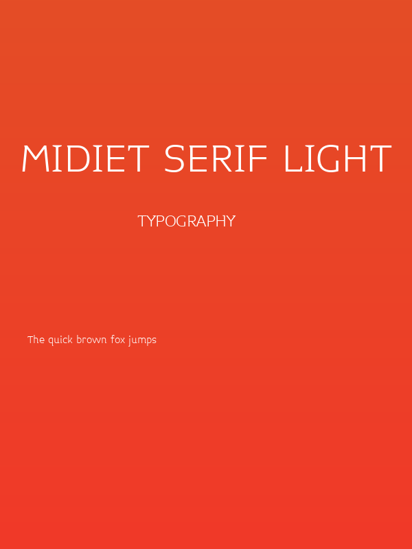 Midiet Serif Light Poster
