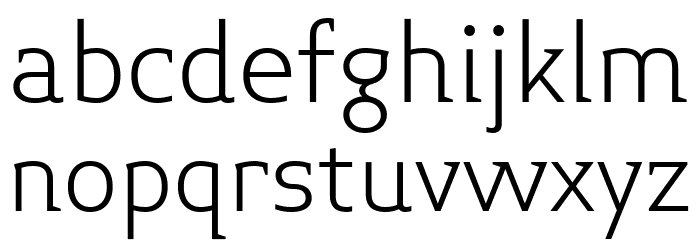 Midiet Serif Light Font LOWERCASE