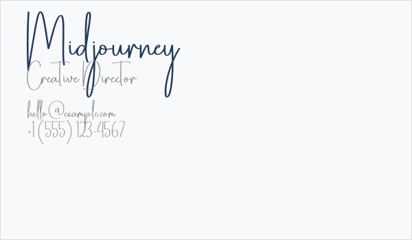Midjourney Business Card