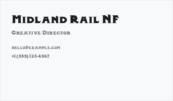 Midland Rail NF Business Card