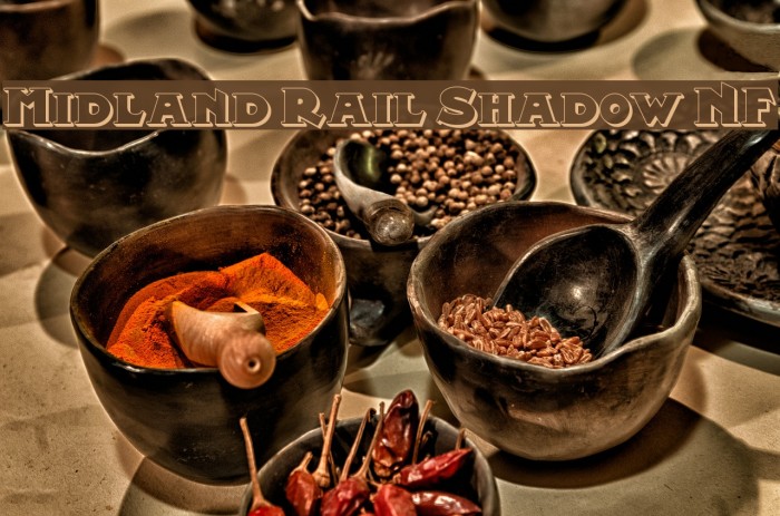 Midland Rail Shadow NF Font examples