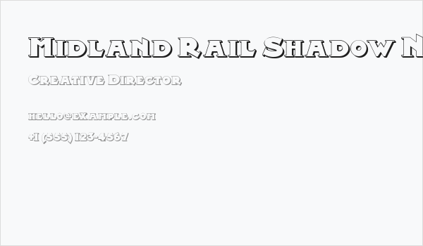Midland Rail Shadow NF Business Card