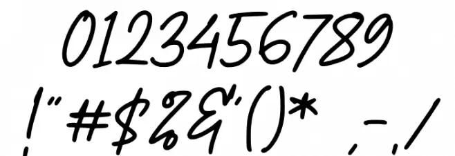 Midlestone Signature Font OTHER CHARS