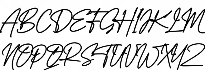 Midlestone Signature Polices MAJUSCULES