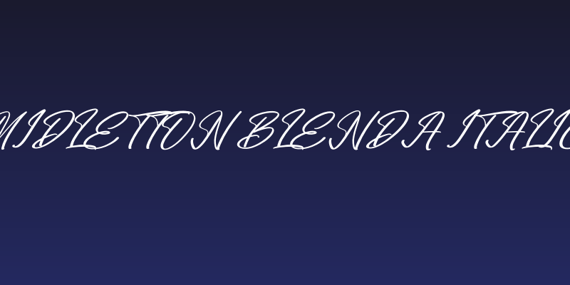 Midletton Blenda Italic Social Header