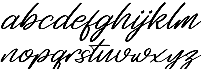 Midletton Blenda Italic Font LOWERCASE