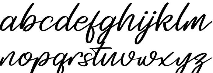 Midletton Blenda Font LOWERCASE