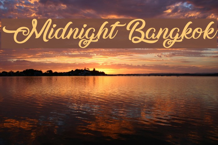 Midnight Bangkok Font examples