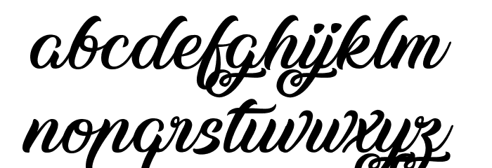 Midnight Bangkok Font LOWERCASE