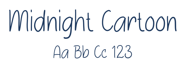 Midnight Cartoon Font Preview
