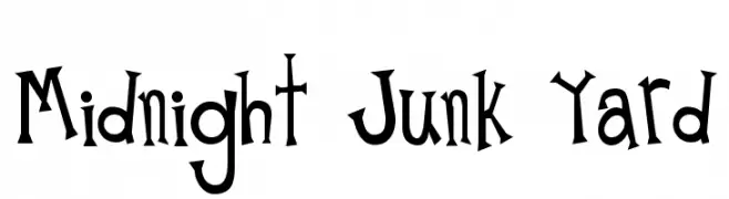 Midnight Junk Yard  नि: शुल्क फ़ॉन्ट्स डाउनलोड