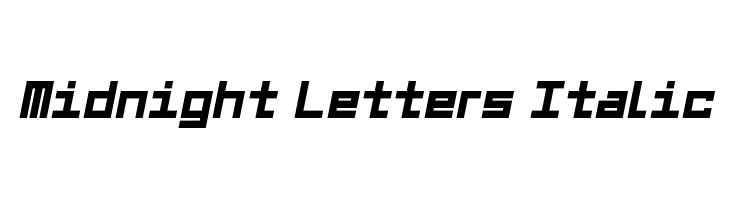 Midnight Letters Italic  لخطوط تنزيل